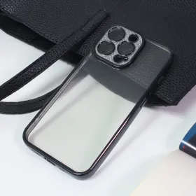 Futrola - maska Silikon Camera Diamond iPhone 13 Pro 6.1 crna.