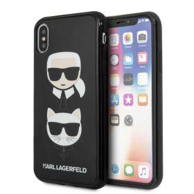 Futrola - maska Karl Lagerfeld TPU Choupette za iPhone X/XS crna (KLHCPXTPUKICKC).