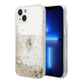 Futrola - maska Guess Hc Liquid Glitter Triangle za iPhone 14 6.1 Transparent (GUHCP14SLFCTPT).