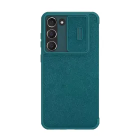 Futrola - maska Nillkin Qin Pro (plain leather) za Samsung S916B Galaxy S23 Plus zelena.