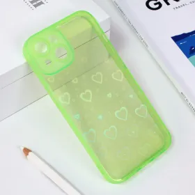 Futrola - maska Heart Color IMD za iPhone 14 6.1 svetlo zelena.