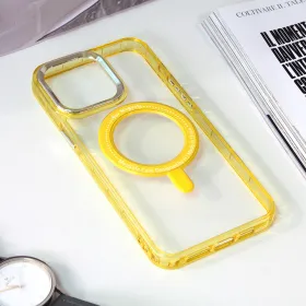 Futrola - maska Frame Magsafe za iPhone 15 Pro Max 6.7 zuta.
