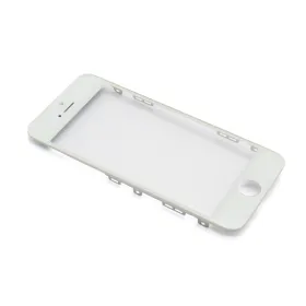 Staklo touchscreen-a za iPhone 5S sa frejmom + OCA sticker white (MS).