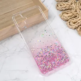 Silikonska futrola - maska Glitter za Samsung A065F Galaxy A06 5G roze.
