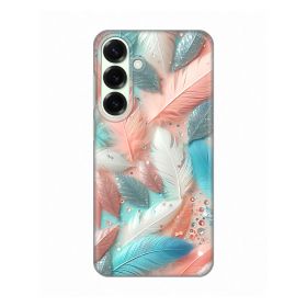 Silikonska futrola - maska print za Samsung S936 Galaxy S25 Plus Pastel Feathers.