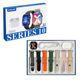 Smart watch WISME-X15 crni i bluetooth slusalice set (7 narukvica) (MS).