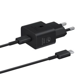 Samsung kucni punjac (USB Type-C) 3A 25W sa kablom crni (EP-T2510-NBE).