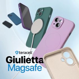 Futrola - maska Teracell Giulietta Magsafe za iPhone 13 6.1 plava.