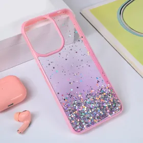 Futrola - maska Frame Glitter za Xiaomi Redmi 13C roze.