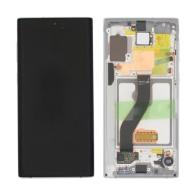 LCD ekran / displej za Samsung N970F/Galaxy Note 10 + touchscreen + frame Aura White Service Pack Original/GH82-20817B.