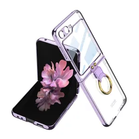 Futrola - maska RING LINES za Samsung F741B Galaxy Z Flip 6 5G ljubicasta (GKK case) (MS).
