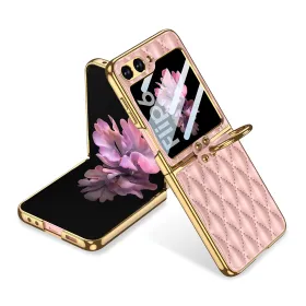Futrola - maska RHOMBUS za Samsung F741B Galaxy Z Flip 6 5G roze (GKK case) (MS).