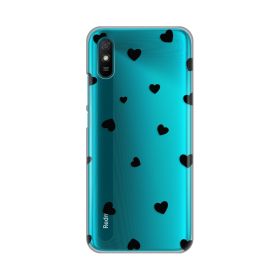 Silikonska futrola - maska print Skin za Xiaomi Redmi 9A Hearts.