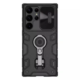 Futrola - maska Nillkin CamShield Armor Pro za Samsung Galaxy S23 Ultra crna.