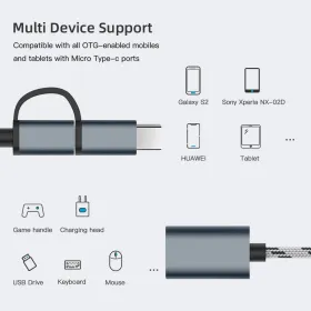 Kabl OTG type C micro USB na USB Z 3.0.
