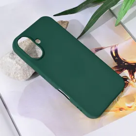 Futrola - maska Teracell Soft Velvet za iPhone 16 6.1 tamno zelena.