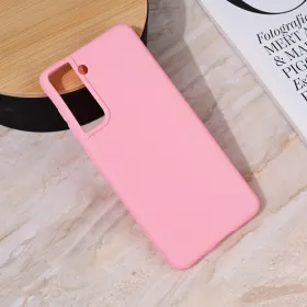 Futrola - maska Teracell Giulietta za Samsung G991 Galaxy S21 mat roze.