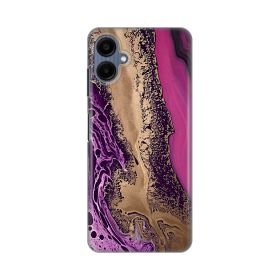 Silikonska futrola - maska print za Samsung A065F Galaxy A06 Purple Gold Marble.