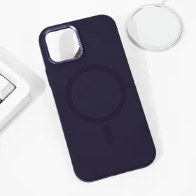 Futrola - maska Magsafe Pure Plus za iPhone 12 6.1 tamno ljubicasta.