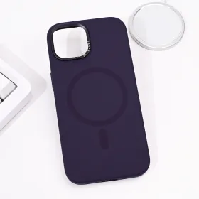 Futrola - maska Magsafe Pure Plus za iPhone 15 6.1 tamno ljubicasta.