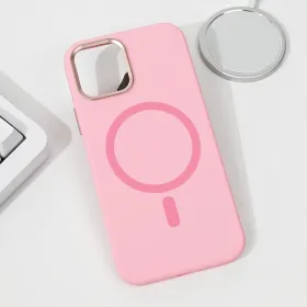 Futrola - maska Magsafe Pure Plus za iPhone 12 6.1 roze.