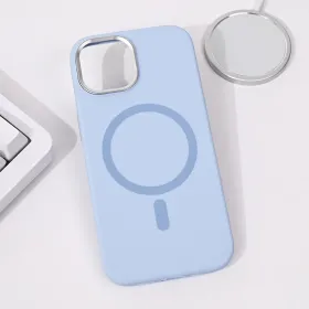 Futrola - maska Magsafe Pure Plus za iPhone 15 6.1 svetlo plava.