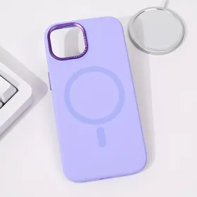 Futrola - maska Magsafe Pure Plus za iPhone 15 6.1 ljubicasta.