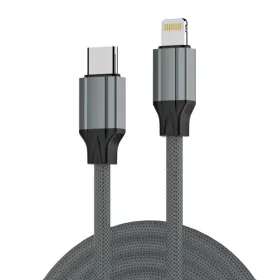 USB Data kabl LDNIO LC442I 30w, Type C na iPhone Lightning sivi 2m.
