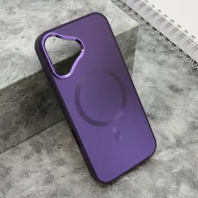 Futrola - maska COLOR METAL MagSafe za iPhone 16 (6.1) ljubicasta (MS).