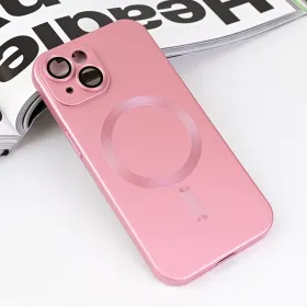Futrola - maska Magsafe Chrome za iPhone 15 6.1 roze.