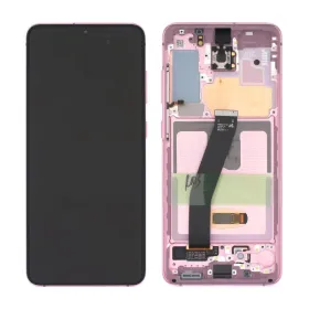 LCD ekran / displej za Samsung G980F Galaxy S20 + touchscreen + frame Cloud Pink (no front cam) Service Pack Original/GH82-31432C.