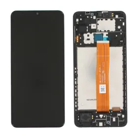 LCD ekran / displej za Samsung A125 Galaxy A12 + touchscreen + frame Black Service Pack Original/GH82-24490A.