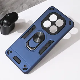 Futrola - maska Hard Ring za Xiaomi Redmi Note 14 Pro 5G (EU) tamno plava.