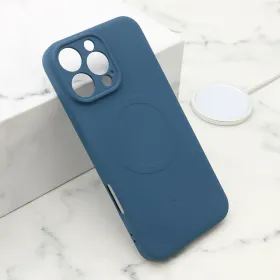 Futrola - maska VELVET TOUCH MagSafe za iPhone 16 Pro Max (6.9) plava (MS).