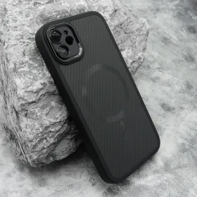 Futrola - maska CARBON MagSafe za iPhone 11 (6.1) crna (MS).