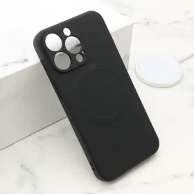 Futrola - maska VELVET TOUCH MagSafe za iPhone 13 Pro (6.1) crna (MS).