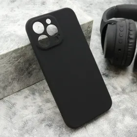 Futrola - maska VELVET TOUCH za iPhone 14 Pro Max (6.7) crna (MS).