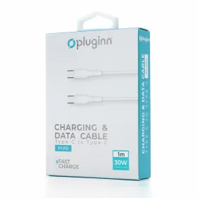 USB Data kabl Pluginn PI-PD 30W Type C na Type C beli 1m.