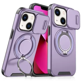 Futrola - maska CamShield Ring stand za iPhone 13 6.1 ljubicasta.