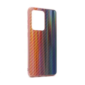 Futrola - maska Carbon glass za Samsung G988F Galaxy S20 Ultra pink.