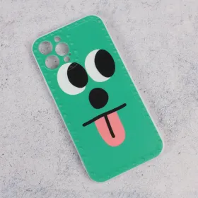 Futrola - maska Smile face za iPhone 12 Pro 6.1 zelena.