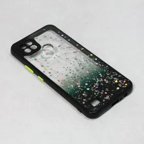 Futrola - maska Frame Glitter za Realme C21 crna.