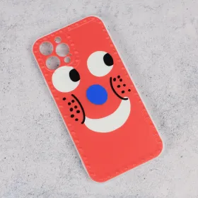 Futrola - maska Smile face za iPhone 12 Pro 6.1 crvena.