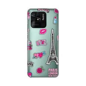 Silikonska futrola - maska print Skin za Xiaomi Redmi 10C Love Paris.