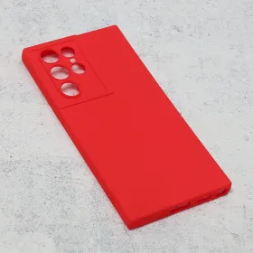Futrola - maska Silikon Pro Camera za Samsung Galaxy S22 Ultra 5G crvena.