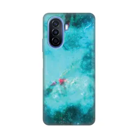 Silikonska futrola - maska print za Huawei nova Y70 Marbel Sky.