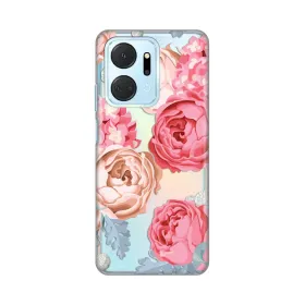 Silikonska futrola - maska print Skin za Huawei Honor X7a Pink Flower.