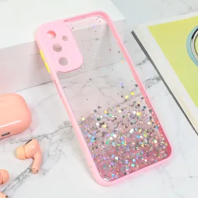 Futrola - maska Frame Glitter za Samsung A245 Galaxy A24 4G roze.