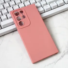 Futrola - maska Silikon Pro Camera za Samsung Galaxy S22 Ultra 5G roze.
