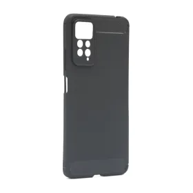 Silikonska futrola - maska BRUSHED za Xiaomi Redmi Note 11 Pro 5G crna (MS).